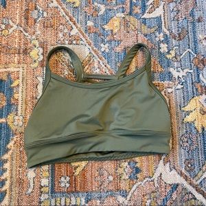 green sports bra | xs